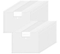 30 Piezas Carpetas Plastico A4 con Cierre Hook-and-Loop Closure y Bolsillo Etiquetas, Carpeta Fundas Portafolios Folders Transparentes 11 Agujeros, Bolsas Sobres Documentos Reutilizable para Organizar
