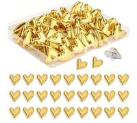30 Piezas Chinchetas Decorativas en Forma de Corazón, Chinchetas de Mapa, Alfileres Decorativos con Forma de corazón, para Tableros Corcho Tablones Anuncios Paredes Hogar Oficina Carteles Fotos