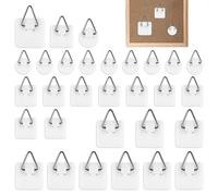 30 Piezas de Ganchos Adhesivos para Cuadros, Colgadores para Cuadros, Adhesive Picture Hooks, Pegatinas sin Taladrar, Soportes Adhesivos para Decoración de Paredes