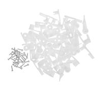 30 Piezas Hebillas Fijas M3x10 de Plástico Blanco | Diseño de Clip Grueso, Estabilidad Reforzada, para Pantalla y Plafón, Instalación Tornillos M3x10