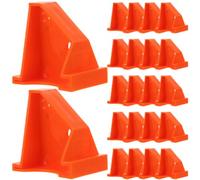 30 Piezas Kit de Instalación de Suelo de Tablones de Vinilo | Plástico Naranja, Ligero y Fácil de Quitar, para Instalación de Suelo, Composite Sólido y Madera Dura
