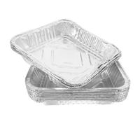 30 Piezas Moldes para Hornear de Aluminio Desechables | Plata, Uso Doméstico para Asar, Hornear y Recalentar No Requiere Lavado ni Secado