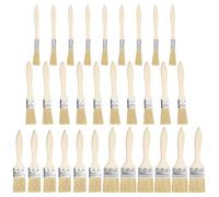 30 Piezas Pinceles de Pintura,10/25/35/50mm, Juego de brochas de Pintor, Set brochas Pintor, Brocha Plana, Juego de brochas Planas, adecuadas para Pintura, Barniz y proyectos de Bricolaje.