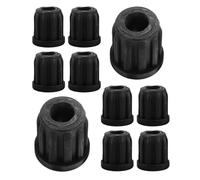 30 Piezas Tapón de Vástago de Rueda Giratoria de Plástico Negro | Casquillo Anillo de Retención, Recambio sin Herramientas, para Patas y Ruedas Aplicables, Uso en Oficina