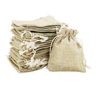30 small linen drawstring bags, 7.8x10 cm, reusable cotton, double drawstring, suitable for candy, jewelry, gifts