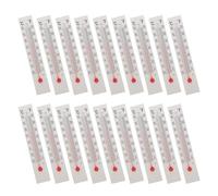 30 Termómetros de Cartón de Doble Escala Tubo de Vidrio | Manualidades y Experimentos Escolares, sin Electricidad, Lectura Instantánea, Rojo, Papel Blanco, Precisión