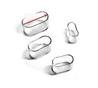 30 Uds. Calcetines transparentes ovalados for patas de silla, cubierta silicona for pies y mesa, Almohadillas protectoras for muebles para sistemas de plomería(16x34mm Transparent)