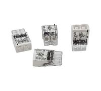 30 unidades Wago 2273-202 COMPACT borne para caja de conexiones Ø 0,5-2,5 mm², de 2 polos, transparente/blanco