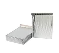 30 unids/lote Oro Rosa/Plata/Púrpura/Azul Embalaje Envío Burbuja Sobres Acolchados De Plástico Bolsa De Regalo Bolsa De Sobre De Correo-Plata-13 * 15cm
