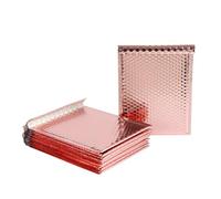 30 unids/lote oro rosa/plata/púrpura/azul embalaje envío burbuja sobres acolchados de plástico bolsa de regalo bolsa de sobre de correo-oro rosa-18 * 23cm