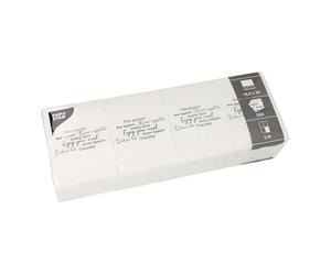 300 servilletas para aperitivos "Daily Collection" pliegue 1/4, 24 cm x 16,5 cm, color blanco "Enjoy your Meal"