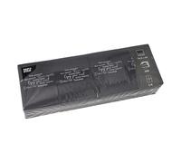 300 servilletas para aperitivos "Daily Collection" pliegue 1/4, 24 cm x 16,5 cm, color negro "Enjoy your Meal"