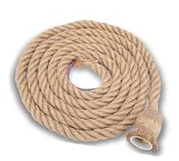 300cm Vintage cuerda de cáñamo gruesa industrial Luz de techo colgante E27 Base Cord Cord (9.8ft)
