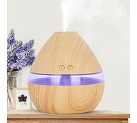 300ml Simple Humidificador Ultrasónico Aromaterapia, Difusor de Aromaterapia, Grano de Madera, Hogar, Oficina, Bebé, Dormitorio