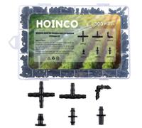 300PCS Conector de púas para riego por goteo,Sistema de Riego de Jardín,HOINCO Kit de Riego por Goteo Micro Riego Automático