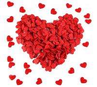 300uds Mini Corazones de Fieltro Rojo, Pequeños Corazones de Fieltro Rojo Corazones de Fieltro Rojo para Manualidades Confeti Decorativo en Forma Corazón para Manualidades Decoración de Boda