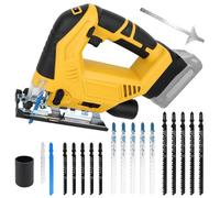 300W Sierra de Calar Eléctrica, Sierra Caladora Inalámbrica, Velocidad Variable de 0-2700 RPM y Bisel de 0-45°, Ajuste de 4 Velocidades, Compatible con DeWalt 20V Baterías (Batería No Incluida)