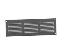 300x100mm Rejilla de Ventilación con Mosquitera - Rejillas de Aireación Metálicas - Acero, Gris