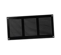 300x150mm Rejilla de Ventilación con Mosquitera - Rejillas de Aireación Metálicas - Acero, Negro