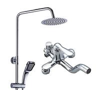 304 de Ducha de Acero Inoxidable, con 3 Jets de Ducha de Agua Altura columnas de Ducha Ajustables Cabezal de Ducha Faucet de Agua Caliente y fría Reta de Ducha de Ducha