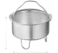 304 Stainless Steel Steamer Basket 12cm Fine Mesh(A) | 304 steel, fine mesh holes, even steam distribution, 12x12x8cm, rust resistant