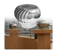 304 Stainless Steel Vent Roof Ventilator Non Power Roof Ventilator | Roof Wind Turbines Cap(200MM/7.8IN)