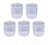 30ml plástico líquido tazas de medición - 5 paquetes 1oz Mini claro cocina medicina tazas transparente laboratorios graduado vasos hornear cocinar casa laboratorio medida herramienta