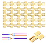 30uds Divisor de Terminales de Pala, Desconexión Pestaña Macho Doble Aislada Deslizamiento Hembra Único Conector de Pala Divisor de 2 Vías para Conector de Pala Doble Automotriz Hoja de 1/4in