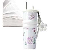 316 Stainless Steel Tumbler 24oz 710ml With Lid Straw | Vacuum Insulated Leak Proof Coffee Travel Mug | Portable Water Bottle For Cold Drinks