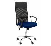 Piqueras y Crespo Silla de oficina 31BM8403D229CRRP Respaldo malla negro Asiento azul acolchado