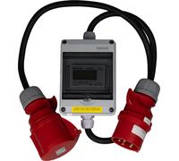 32A MID calibrado - Adaptador móvil digital para contador de electricidad, con caja, 1 metro, 400V / 32A. Conector y acoplamiento CEE, 1 metro