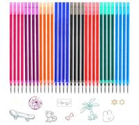 32x Recambios Boligrafos Borrables,Compatibles con Legami, Punta de 0,7mm,Altura 13cm,Bolígrafo roller borrable,Tinta termosensible,Recambio reemplazable (Multicolor-32)