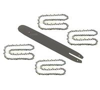35 cm / 1.3 mm / 3/8" / 50 TG barra guía de motosierra + 4 x cadenas compatible con Stihl 018 MS 180