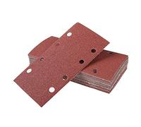35 hojas de lija para varios materiales, 93 x 190 mm, granos de grano 5 x P40, 5 x P60, 5 x P80, 10 x P120, 10 x P240, 8 agujeros, para lijadora orbital