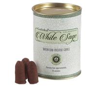 36 Conos de Incienso de Reflujo Salvia Blanca Goloka White Sage 2 Latas 18 Cono