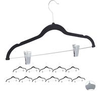 36 perchas de terciopelo con clips, gancho giratorio de 360°, perchas para pantalones, perchas para camisas antideslizantes, 43 cm de ancho, perchas con clips, color