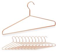 36 perchas para ropa, ideales para camisas, chaquetas y pantalones, que ahorran espacio, de metal, con forma de alambre, de 42 cm de ancho, perchas de alta calidad, color cobre