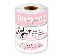 360 Thank You Stickers,3 Rolls of Self-Adhesive Labels, Cute Label Stickers for Envelopes, Gift Wrapping, Baking Decoration, Small Business Retailers
