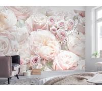 368x254cm Papel Pintado Mural Primavera Rosas Floral Foto Pared Dormitorio Arte