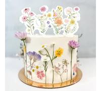 36pcs flores silvestres cupcake toppers decoracion de tartas baby in bloom