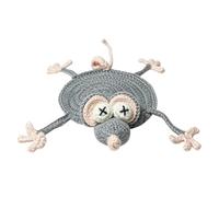 3D Animal Crochet Coaster Handmade Wool Polyester Drink Mat 10x10cm Cute Frog Mouse Turtle Table Protector Gift For Coffee Lovers Home Desk Decor