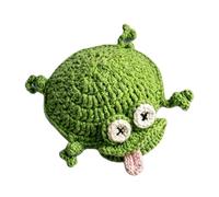 3D Animal Crochet Coaster Handmade Wool Polyester Drink Mat 10x10cm Cute Frog Mouse Turtle Table Protector Gift For Coffee Lovers Home Desk Decor