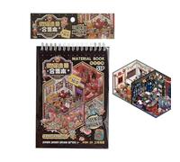 3D House Stickers - 3D Miniature, Horror Sticker Book, Creative Scene Sticker Book | Colección de calcomanías para niños en el cuaderno de viajes de la escuela