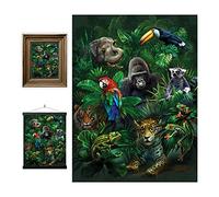 3D LiveLife Lenticular Cuadros Decoración - Amiguetes de la selva de Deluxebase. Poster 3D sin marco de animales salvajes. Obra de arte original con licencia del reconocido artista, Tami Alba