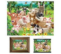 3D LiveLife Lenticular Cuadros Decoración - Animalitos de granja de Deluxebase. Lindo poster 3D sin marco. Obra de arte original con licencia del reconocido artista, Michael Searle