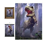 3D LiveLife Lenticular Cuadros Decoración - Escena de T-Rex de Deluxebase. Poster 3D sin marco de dinosaurios. Obra de arte original con licencia del reconocido artista, David Penfound