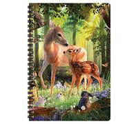 3D LiveLife Libreta A5 - Ciervo al amanecer de Deluxebase. 80 páginas de bloc de notas lenticular 3D de ciervos e ilustraciones con licencia del reconocido artista David Penfound