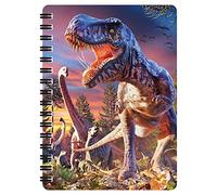 3D LiveLife Libreta - Ataque del T-Rex de Deluxebase. Libreta pequeña A6 espiral, lenticular 3D de dinosaurio y hojas lisas reciclada. Ilustraciones con licencia del reconocido artista David Penfound