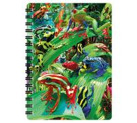 3D LiveLife Libreta - Ranas marchosas de Deluxebase. Libreta pequeña A6 con espiral, lenticular 3D de ranas y hojas lisas recicladas. Ilustraciones con licencia del reconocido artista David Penfound
