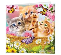3D LiveLife tarjeta de felicitación Kitten Fun Time, tarjeta colorida de Cat Lenticular 3D de Deluxebase, para cualquier ocasión y edad. ¡Ilustraciones originales autorizadas del artista renombra